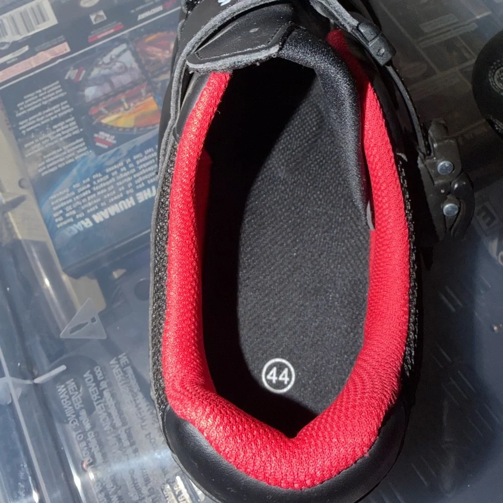 Peloton Black Shoes with White and Red Highlights NWOT